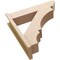 Ekena Millwork 7 1/2-in W x 30-in D x 30-in H Balboa Slat Rough Cedar Woodgrain TimberThane Outlooker, Primed Tan OUTUR075X30X30BOA24RCPR - alternate 6